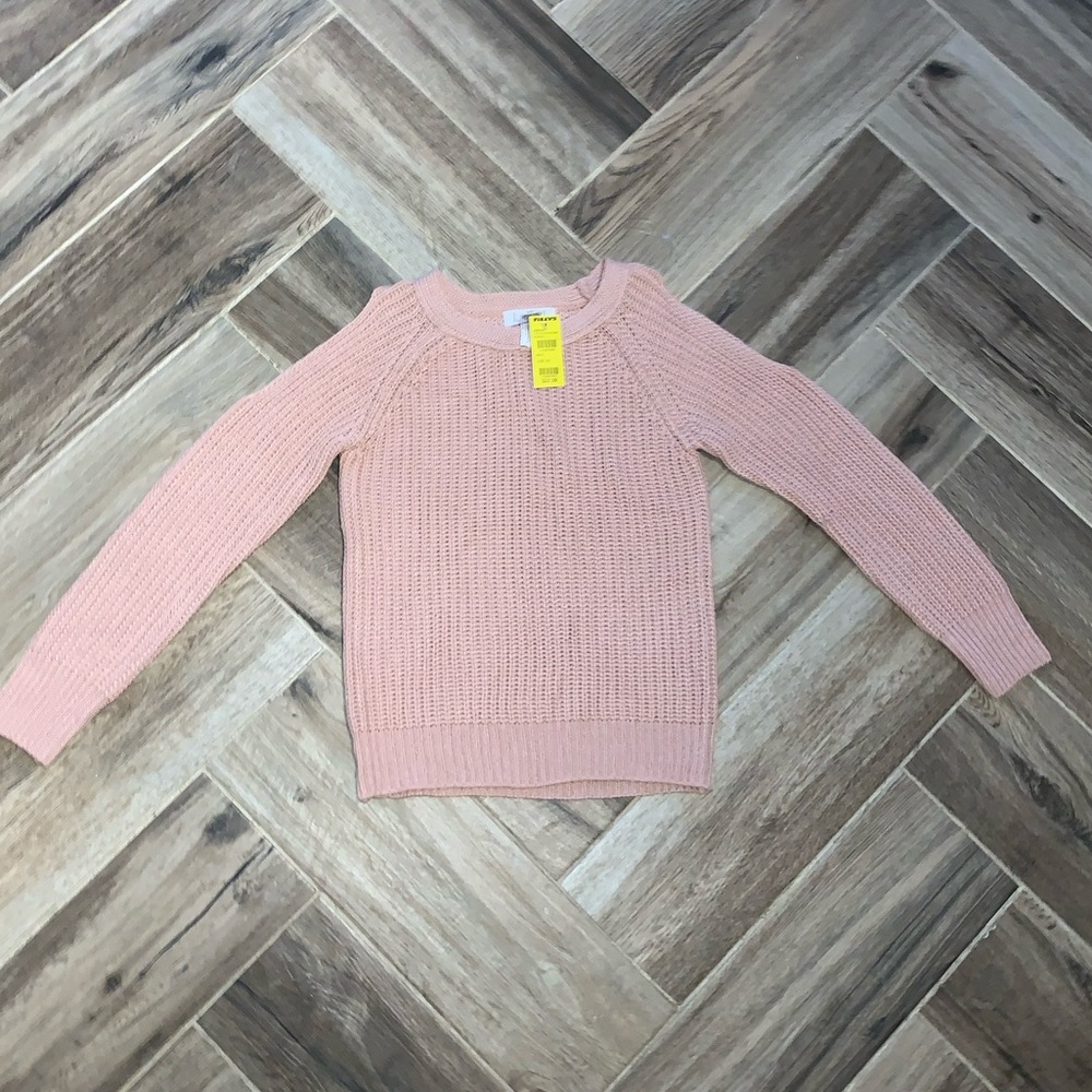 Pink Open Shoulder Sweater